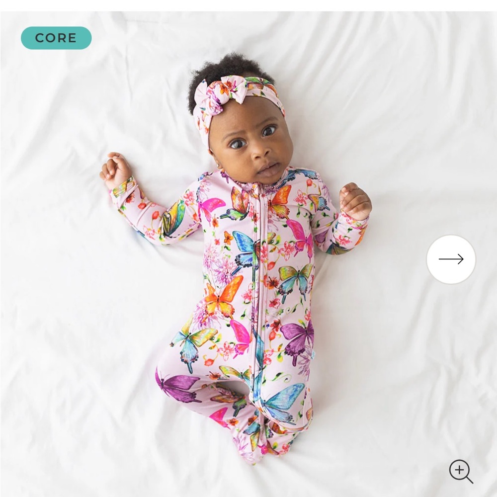 Posh Peanut Colorful Butterfly Footie